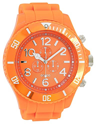 Oozoo C4826 Herrenuhr, Silikonarmband, Neonorange, Band
