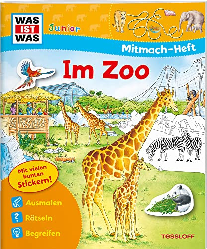 WAS IST WAS Junior Mitmach-Heft Zoo: Spiele, Rätsel, Sticker