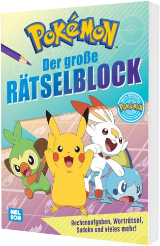 Pokémon Activity-Buch: Der große Rätselblock: Rechenaufgaben, Worträtsel, Sudoku und vieles mehr! | Bunte Knobelaufgaben für Kinder ab 8 Jahren
