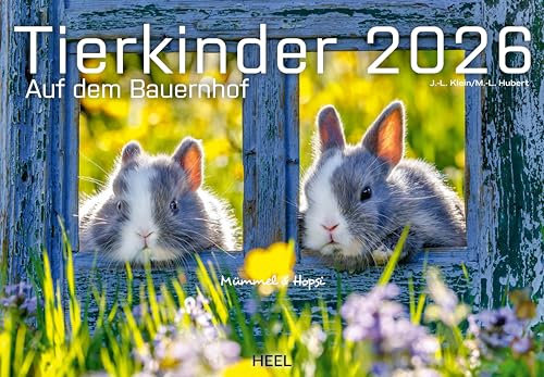 Tierkinder auf dem Bauernhof Kalender 2026: Der Tierkalender mit den charmanten Namen. Wandkalender Tierbabys