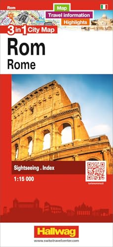 Hallwag Stadtplan Rom: 3 in 1: Stadtplan, Reiseinformationen und Highlights!