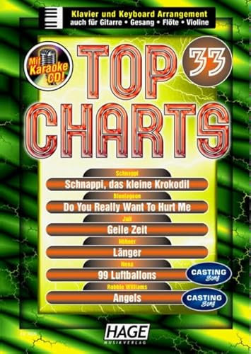 Top Charts. Songbook mit professioneller Playback-CD