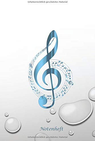 Notenheft: blanko Notenheft für Lehrer Musiker und Komponisten/ 80 Seiten /Blanko Notenpapier Manuskript /Piano /Gitarre/ Violine/ Keyboard / 6x9 Forma DIN A5/Soft Cover