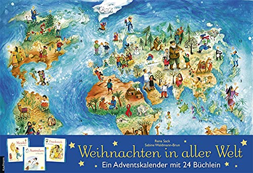 Weihnachten in aller Welt - Ein Adventskalender mit 24 Büchern (Adventskalender mit Geschichten für Kinder: Mit 24 Mini-Büchern)