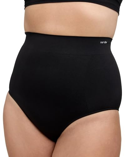 Nur Die Formschön Maxi Slip mit Shaping-Effekt formt Bauch, Taille & Po Taillenslip Komfortbund Highwaist Unterwäsche Unterhosen Damen, schwarz, L