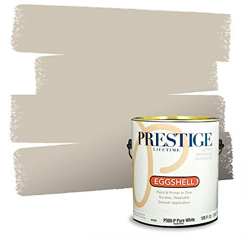 PRESTIGE Paints Interior Paint and Primer In One, 1-Gallon, Eggshell, Comparable Match of Benjamin Moore* Smokey Taupe*