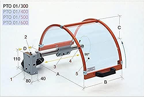 OPTIMUM 3401300 Optimum Modell PTO 01/300 Sicherheitsschutz für horizontale Drehbank