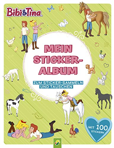 Bibi & Tina Mein Stickeralbum mit 100 Stickern: 24 beschichtete Seiten für das einfache Ablösen und Tauschen deiner Stickersammlung | Ab 3 Jahren
