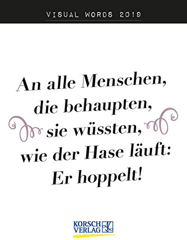 Visual Words 255619 2019: TypoArt Tages-Abreisskalender