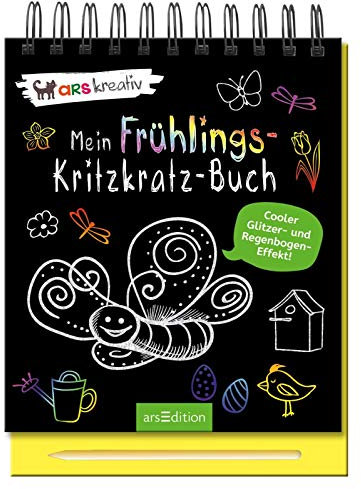 Mein Frühlings-Kritzkratz-Buch: Cooler Glitzer- und Regenbogen-Effekt!