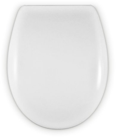 TAPA WC FORMA O UNIVERSAL | BISAGRA AJUSTABLE | FÁCIL INSTALACIÓN Y LIMPIEZA | ASIENTO INODORO MUY RESISTENTE | BLANCO | 43 x 36 x 5,5 cm