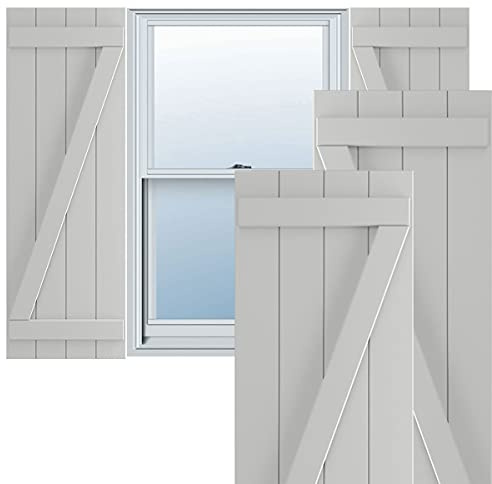 Ekena Millwork 8 H x 10 D x 36 W Pecky Cypress Faux Wood Fireplace Mantel Kit w/ Breckinridge Corbels, Factory Prepped, Ready for Paint