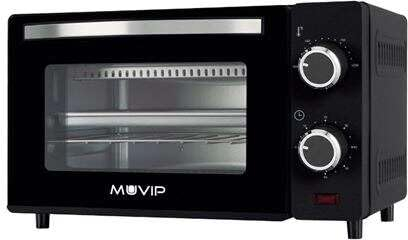 Muvip forno da tavolo 650w 10l - regolatore di temperatura 100° - 230° - porta in vetro temperato - corpo in acciaio inossidabile