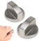 Qinsky Gasherd-Knauf,2er Pack Drehknopf Herd Gasherd Knöpfe Metall Gasherdknopf Gas Herd Steuer Knöpfe Metallofenknöpfe für Küchenherd Gasherdofen Kochfeld Zinklegierung 8mm*4cm