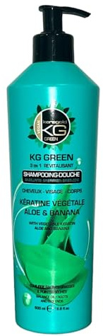 Keragold Green 3-in-1-Shampoo, pflanzliches Keratin, Aloe und Banana (Shampoo KG Green Aloe und Banana)