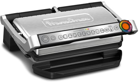 Moulinex Optigrill+ XL, Griglia Elettrica da Interno Ideale per Cucinare Carne, Pesce e Verdure, Indicatore di Cottura e 9 Programmi Automatici, Piastre Antiaderenti, GI722D