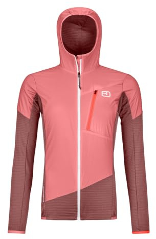 ORTOVOX LADIZ HYBRID JACKET W - Funktionale Merino Hybrid-Jacke für DAMEN mit winddichten Einsätzen für den alpinen Einsatz - VIOLETT - DAMEN - S