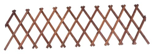 Homoyoyo Treillis Extensible Bois Carbonisé pour Plantes Grimpantes Support Robuste et Ajustable Résistant Corrosion pour Jardin et Clématites