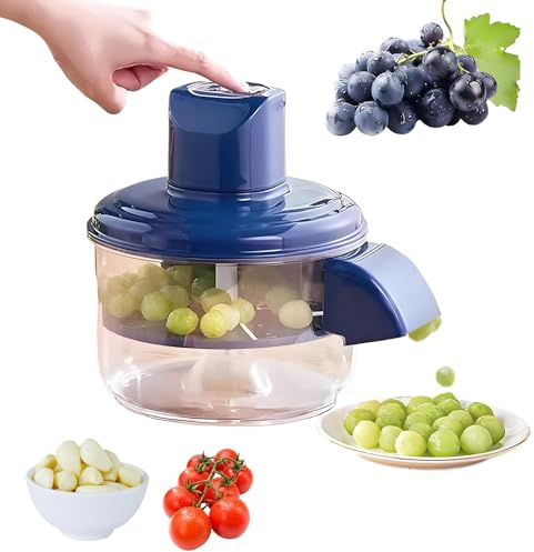 DSXVJHD Electric Grape Peeling Machine, Rechargeable Automatic Garlic Fruit Aid Peeler for Home Kitchen Use, Multifunctional Small Fruit Tomato Skin Remover Tool with 5 Stainless Steel Blades