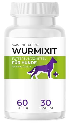 Saint Nutrition Wurmixit - Wurmkur für Tiere wie Katzen - Hunde, Kaninchen und Geflügel - vor, während und nach Befall - natürliches Mittel für Magen und Darm bei WURMBEFALL