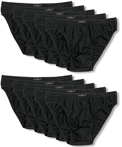 TOM TAILOR Herren Mini Slip 10er Pack - Black (9000) - L