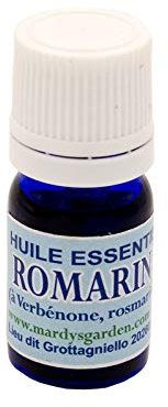 Ätherisches BIO-Rosmarinöl 5ml. Rosmarinus Verbenoniferum aus Korsika, 100% Pure & 100% Naturreines