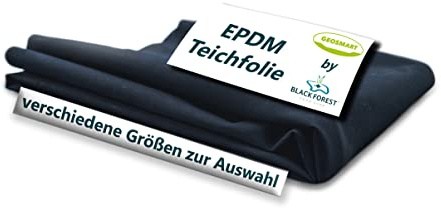 EPDM Teichfolie 3x10m Premium - Schwarz, 0.8mm Dicke - Viele Größen verfügbar (Teichfolie 3 x 10 m) - Extrem langlebig & ideal für Ihr Teich sowie Hochbeet - Wasserfest & vielseitig einsetzbar