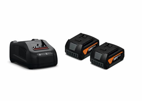 FEIN GBA startset 18V/5 Ah AS ProCORE 18 V 5.0 Ah AS med 2 ProCore 18V 5.0 Ah litiumjonbatterier och 1 x GAL 1880 hk snabbladdare.