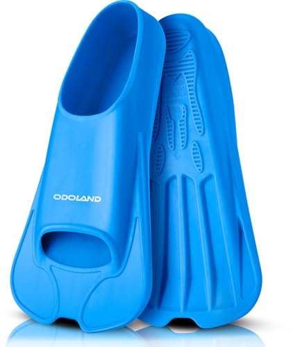 Odoland Schwimmflossen Trainingsflossen für Erwachsene und Kinder Kurze Tauchflossen Herren und Damen für Training im Schwimmen oder Schnorcheln