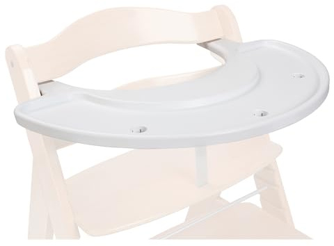 Hauck Play Tray Basis für Hochstuhl Alpha & Beta - Tablett für Play Tray Spiele mit einfacher Klick-Befestigung (Weiß)