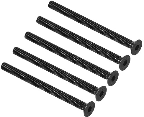 QUARKZMAN M3 x 40mm Hexagonal Zócalo Plano Cabeza Avellanado Tornillos x 20uds 10.9 Aleación Acero Hueca Cabeza Tornillos Pernos para Maquinaria y Muebles, [Negro]