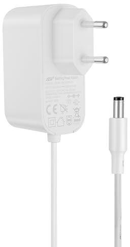 Tonton 12V 2A DC fuente de alimentación, adaptador de corriente 24W, 5.5mm x 2.1mm plug-in fuente de alimentación adaptador de corriente de la UE para la cámara de vigilancia, etc. (1,8 metros) Blanco
