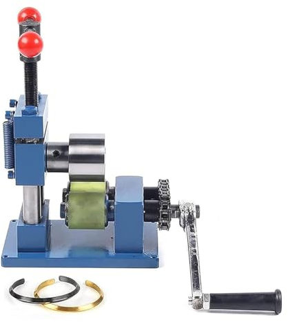 QUTBAG Ringpresse-Biegemaschine, Handkurbel-Biegemaschine, multifunktionale manuelle Schmuckwalzmaschine, DIY-Schmuckherstellungs-Verarbeitungswerkzeug