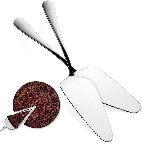 HAKIDZEL 2 Stück Tortenheber Aus Edelstahl Kuchenspatel Für Hochzeit Geburtstag Jubiläum Servierspatel Mit Ergonomischem Griff Und Glatter Oberfläche
