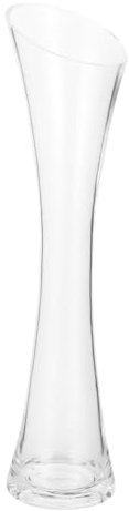 Vase en Verre à Ouverture Oblique, Pièce Décorative Unique
