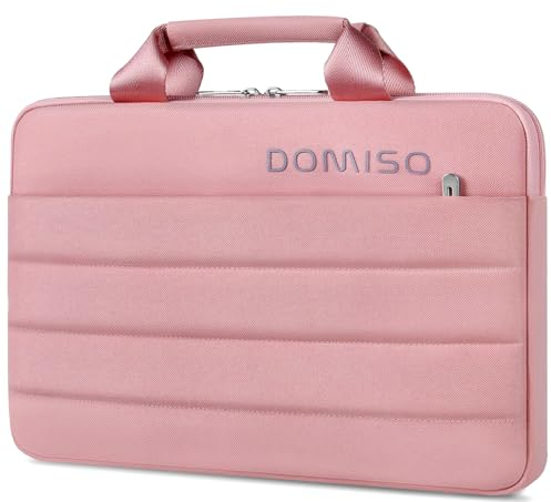 DOMISO 15,6-Zoll Laptoptasche Wasserdichte Notebook Tasche für MacBook Air/MacBook Pro/Dell Precision/MateBook/HP ZBook/15 Surface Laptop, Rosa