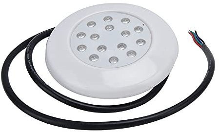 KIMISS Luz Piscina Luz LED para Piscina de 7W IP68 RGB, Lámpara de Paisaje Ajustable Colorida con Pegamento Completo para Fuente de Estanque, Equipo de Iluminación Exterior Subacuático