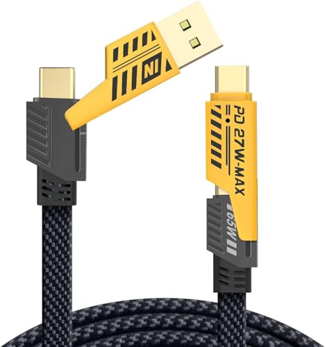 YISH Multi USB Kabel4 IN 1 Universal Ladekabel [1.8M] Nylon Schnell Mehrfach Ladekabel mit USB A /65W USB C/ 27W PD Kabel Kompatibel mit iPhone 15 14 Samsung Galaxy S24 S23 S22 Sony MacBook iPad