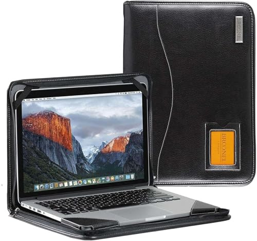 Broonel – konturserie – svart slitstarkt läderskyddsfodral – kompatibel med Lenovo ThinkPad X280 12,5 tum Ultrabook