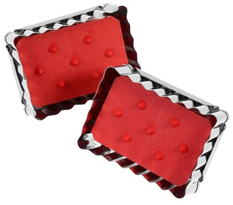 PHENOFICE 2 Stück Push Typ Backformen Edelstahl Quadratisch Keksformen Für Kuchen Käsekuchen Pudding Haushalt