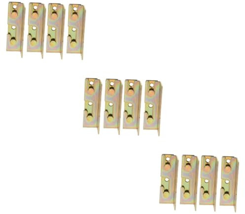 OUNONA 12stücke Bettgitter Halterungen Bettbeschläge Für Holzrahmen Verbindungsstücke Für Kopfteilmontage Einfache Installation Langlebig Und Robust