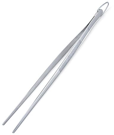 12-Inch Multipurpose Tweezer Food Tongs Stainless Steel Steak Clip BBQ Long Tweezer Tongs