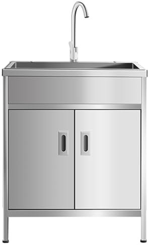 Stainless Steel Outdoor Sink with Legs Portable Kitchen & Laundry Unit Industrial Grade with Faucet & Drain Perfect for Garden & Utility Areas