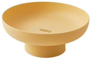 Bamboo Sea Ciotole per la frutta, Piatto di frutta Uso domestico Soggiorno Tavolino da caffè Piatto da snack Cesto di frutta Piatto di frutta alto Ciotole per la frutta da tavolo(Yellow)