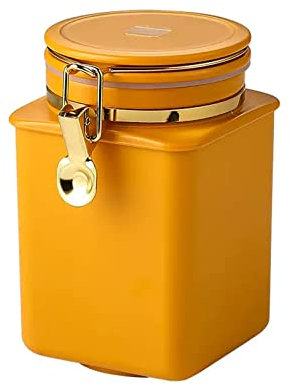 porta tè Contenitore ermetico for tè e caffè, lattine sigillate con sfiato unidirezionale, contenitore ermetico, barattolo for tè e caffè da 37 once (1,1 l), adatto for tè sfuso, chicchi di caffè, noc
