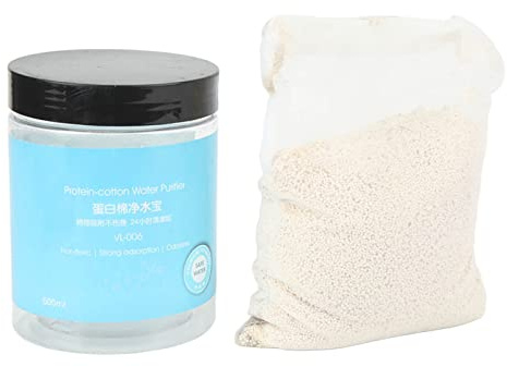 Itonash Aquarium-Filtrations-Harz, Premium-Wasser Aufbereitung Mittel, Bestes Aquarium-Filter Medium für Aquarium-Aquarium 500ml, Einfach zu Bedienen, mit Protein-Baumwolle