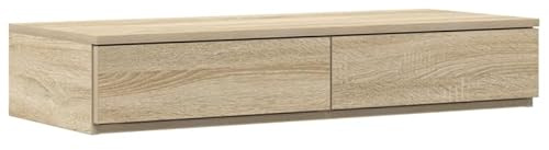 Eleganz Bettschublade Sonoma Eiche 80x36,5x16,5 cm - Schubladenorganizer aus Holzwerkstoff für Betten, praktische Aufbewahrungslösung für Kleidung & Accessoires