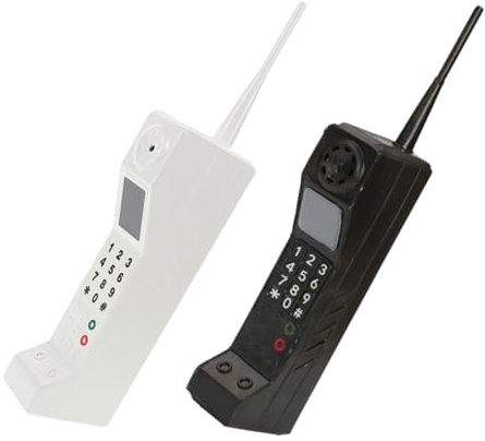 Zerodeko 2pezzi Telefono Cellulare retrò in Mattoni Vintage in Ferro Decorazione retrò per Casa e Ufficio Accessorio per Soggiorno e Bar