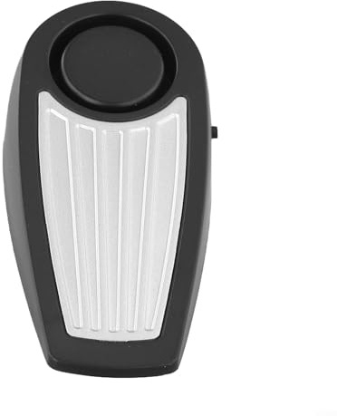 Zilimontt Dispositivo di sicurezza con allarme forte da 130 dB, cuneo portatile per uso domestico e in viaggio su moquette, legno o piastrelle, nero o bianco (nero)