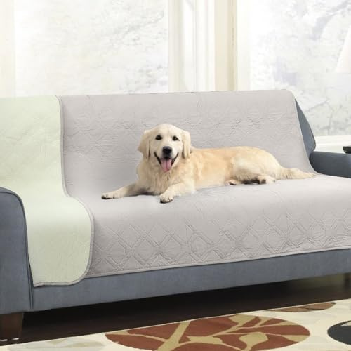 Luvore Housse de canapé imperméable, Housse de lit, Housse pour Animaux de Compagnie, canapé, Housse pour Meubles de canapé, Lavable en Machine, Convient aux Enfants, Chiens, Chats, Crème, 137x208cm